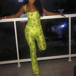 Matte Brand Neon Lace Bodysuit